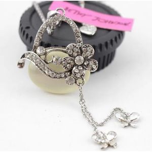 Betsey Johnson Silver-tone. Clear Chrystal,”Opal” Handbag